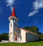 Church in Vaitape, Bora Bora, French Polynesia